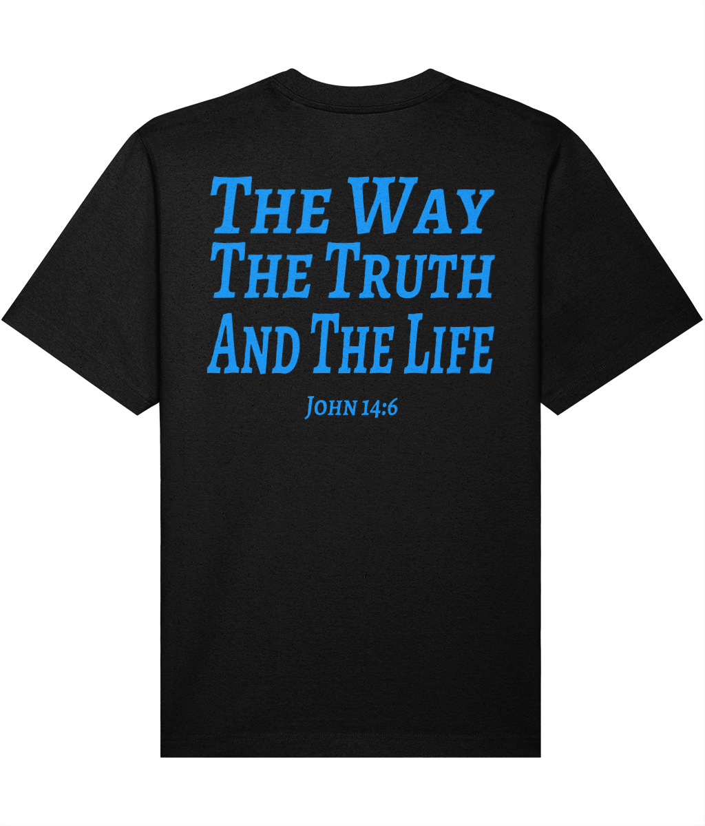 Oversized John 14:6 Black Tee
